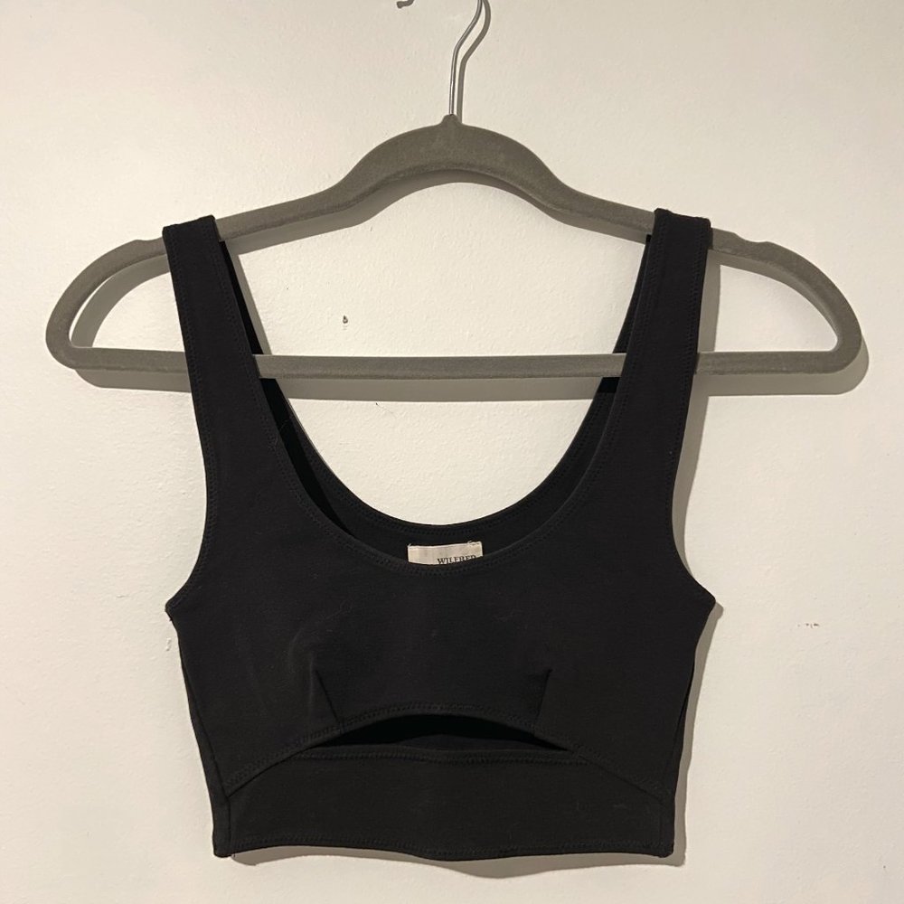 Aritzia shannon cut out bra top